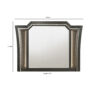 Contemporary Style Wooden Decorative Mirror with LED Lights, Gray
