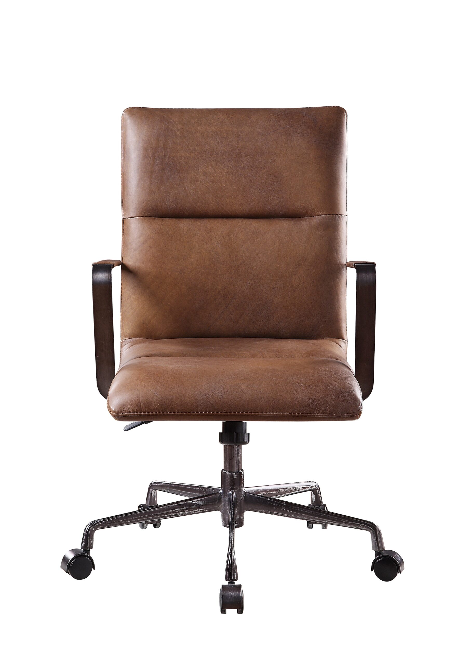 1402202669910a25bfe28.jpeg 5 Star Base Faux Leather Upholstered Wooden Office Chair , Brown