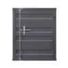 Industrial Style Metal Chest with Recessed Door Front, Gray