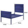 1502202669910e8e17409.jpeg Industrial Style Metal Twin Size Bed with Straight Leg Support, Blue