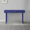 Industrial Style Metal and Wood 1 Drawer Vanity Desk, Blue