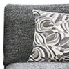 Chenille Fabric Upholstered Armless Chair with Pillow, Dark Gray