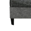 Chenille Fabric Upholstered Armless Chair with Pillow, Dark Gray