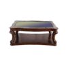 1502202669911135950b7.jpeg Traditional Coffee Table with Cabriole Legs and Wooden Carving, Brown