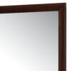 Contemporary Wooden Mirror with Rectangular Shape, Brown and Silver