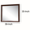 Contemporary Wooden Mirror with Rectangular Shape, Brown and Silver