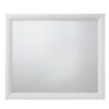Wooden Framed Mirror with Rectangular Shape, Silver and White