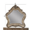 150220266991132792ba1.jpeg Wooden Mirror with Scrollwork Crown and Trim Details, Brown and Silver