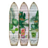 15022026699115667237a.jpeg Surfboard Shaped Palm Leaf and Drinks Print 3 Panel Room Divider, Multicolor