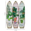 1502202669911571acc08.jpeg Surfboard Shaped Palm Leaf and Drinks Print 3 Panel Room Divider, Multicolor