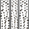 Transitional 3 Panel Metal Screen with Intricate Flower Design, Black