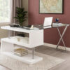 15022026699119c12a506.jpeg Movable Glass Top Desk with X Shaped Side Panel, White and Clear
