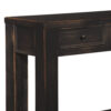 Wooden Sofa Table with Four Drawers and One Shelf, Weathered Black