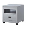 1502202669911c27615c8.jpeg Transitional Style Wooden End Table with 1 Drawer, Gray and Black