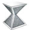 1502202669911c616e5ae.jpeg Sparkling End Table with Faux Diamonds Inlay , Silver and Clear