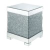 1502202669911c8912af5.jpeg Contemporary Square Wooden End Table with Faux Crystal Inlays, Silver