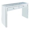 1502202669911cc5d841a.jpeg Wooden Console Table with 2 Storage Drawers and Faux Diamond Inlay, Silver