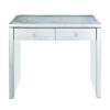 1502202669911cd0582a5.jpeg Wooden Console Table with 2 Storage Drawers and Faux Diamond Inlay, Silver