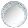 1502202669911cda56cb5.jpeg Round Accent Wall Decor with LED Bulb and Beveled Edges, Silver