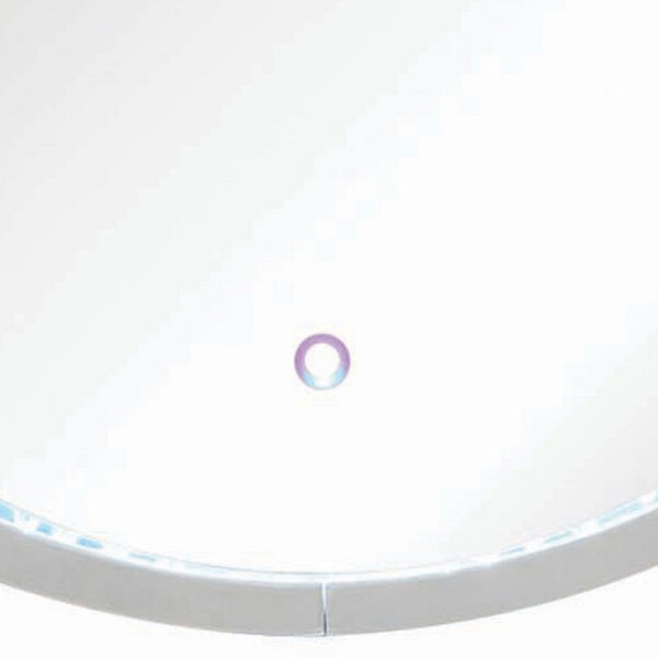 1502202669911cdf4f81e.jpeg Round Accent Wall Decor with LED Bulb and Beveled Edges, Silver