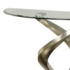 1502202669911d83aab89.jpeg Sofa Table with Twisted Metal Base and Semi Circular Glass Top, Silver