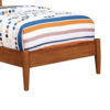 Wooden Transitional Twin Bed With Round Tapered Legs, Oak Brown