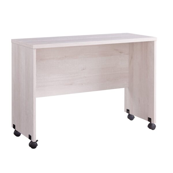 1502202669911decd2096.jpeg Rectangular Wooden Desk Return with Casters and Grain Details, White Oak