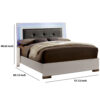 1502202669911dff2232c.jpeg Contemporary Full Bed with LED Trim and Lacquer Coating, White and Gray