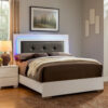 1502202669911e0208402.jpeg Contemporary Full Bed with LED Trim and Lacquer Coating, White and Gray