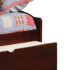 Transitional Wooden Trundle Bed with Bottom Pull Out Bedding, Brown