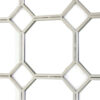 Metal Wall Mirror with Nine Connected Octagonal Mirror Shapes, Silver