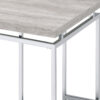 1502202669911f9ae25a9.jpeg Coffee Table with Rectangular Tabletop and Metal Legs, Silver and Brown