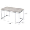 1502202669911f9c61011.jpeg Coffee Table with Rectangular Tabletop and Metal Legs, Silver and Brown