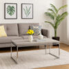 1502202669911f9dd6573.jpeg Coffee Table with Rectangular Tabletop and Metal Legs, Silver and Brown