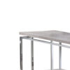 Sofa Table with Rectangular Tabletop and Open Bottom Shelf,Silver and Brown
