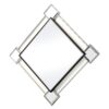 Diamond Shaped Beveled Accent Wall Mirror with Mirror Inserts, Silver