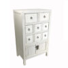 Wooden Chest with 8 Drawers and 2 Door Cabinets, White