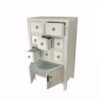 Wooden Chest with 8 Drawers and 2 Door Cabinets, White
