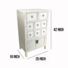 Wooden Chest with 8 Drawers and 2 Door Cabinets, White