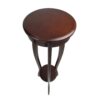 150220266991212783003.jpeg Round Pedestal Stand with Open Bottom Shelf and Flared Legs, Brown