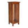 15022026699121591b801.jpeg 30 Inch Wooden Flower Stand with Bottom Shelf and Slatted Sides, Brown