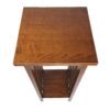 1502202669912164970e1.jpeg 30 Inch Wooden Flower Stand with Bottom Shelf and Slatted Sides, Brown