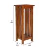 1502202669912174730ce.jpeg 30 Inch Wooden Flower Stand with Bottom Shelf and Slatted Sides, Brown