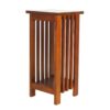 1502202669912196022b5.jpeg 25 Inch Wooden Flower Stand with Slatted Sides and Bottom Shelf, Brown