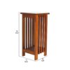 15022026699121bf1e579.jpeg 25 Inch Wooden Flower Stand with Slatted Sides and Bottom Shelf, Brown