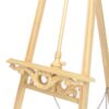 Traditional Style Wooden Easel with Scrollwork Details, Antique White