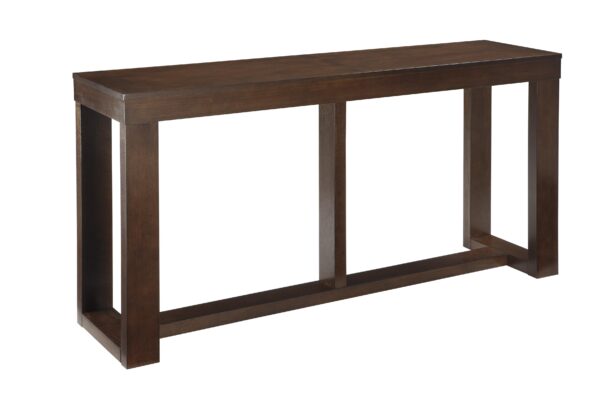 Rectangular Wooden Sofa Table with Sled Base, Espresso Brown