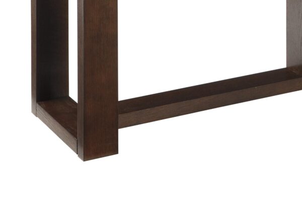 Rectangular Wooden Sofa Table with Sled Base, Espresso Brown