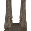 Rectangular Wooden Sofa Table with Square Baluster Legs, Gray