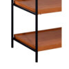5 Tier Wooden Bookshelf with Open Metal Frame, Oak Brown and Black